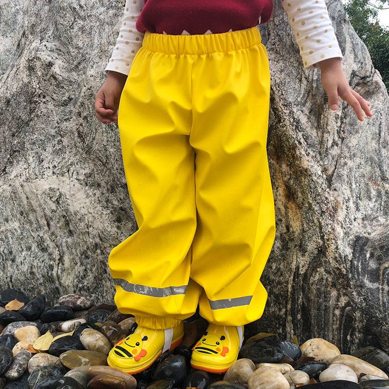 儿童冲锋裤雨裤男童女童小中大童小孩幼儿园宝宝防雨防水裤子防风