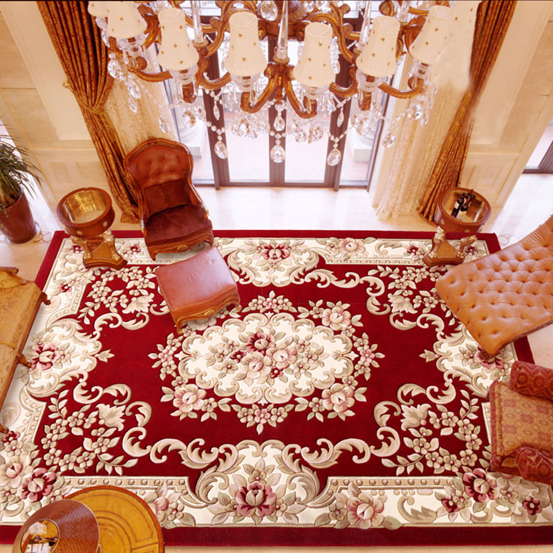 东升 新西兰纯羊毛地毯 欧式奢华家用客厅茶几毯卧室地垫床边垫