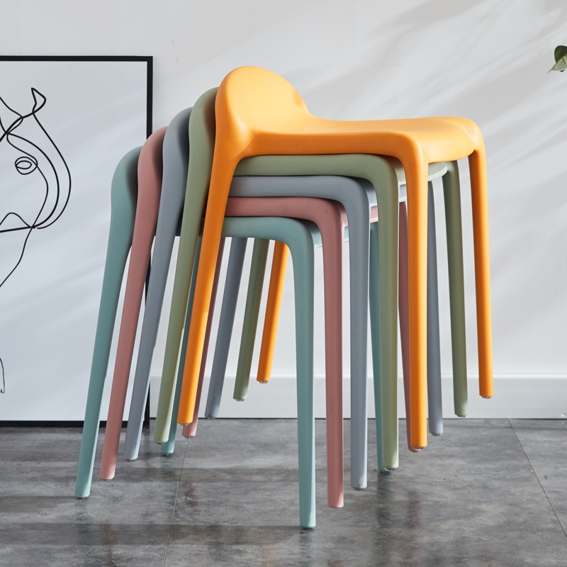 塑料凳子家用客厅加厚成人高凳北欧简约商用胶凳等位椅马椅餐厅凳