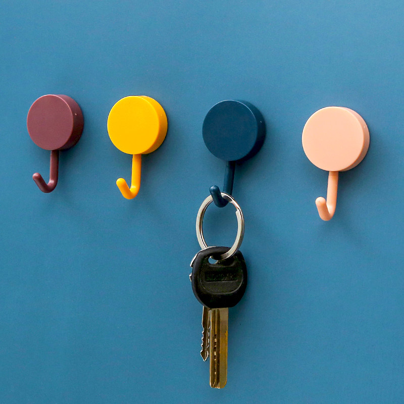 10个装粘钩创意可爱装饰宿舍沾钩子家用免打孔无痕墙壁小挂钩强力-mc