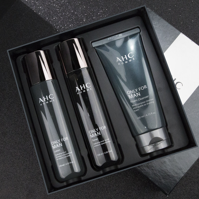 ahc男士护肤品套装水乳三件套洗面奶套盒护理祛痘洗脸全套化妆品