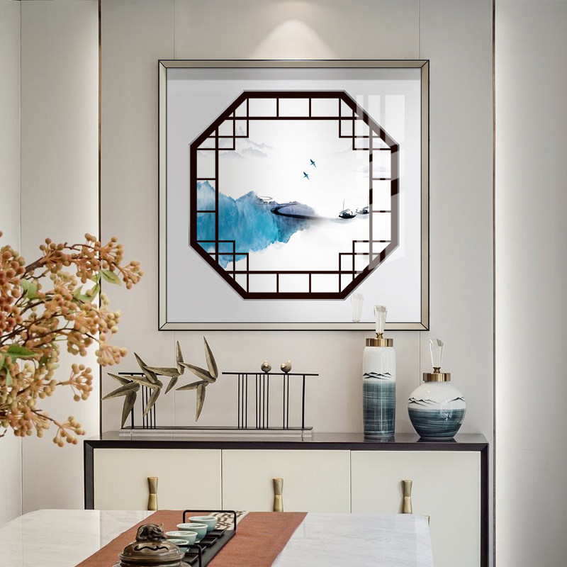 大全—水墨山水玄关装饰画禅意新中式客厅背景墙挂画餐厅书房走廊壁画