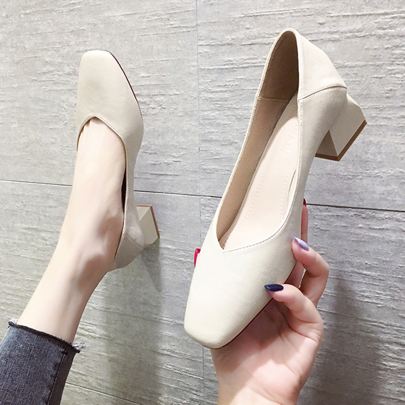 Thick with shoes women 2022 new pattern Spring Versatile Square Every evening England Two wear A pedal Grandma shoesin the Women's Shoes, Low shoes category - from Buy2taobao.com to provide professional Taobao agent buy service