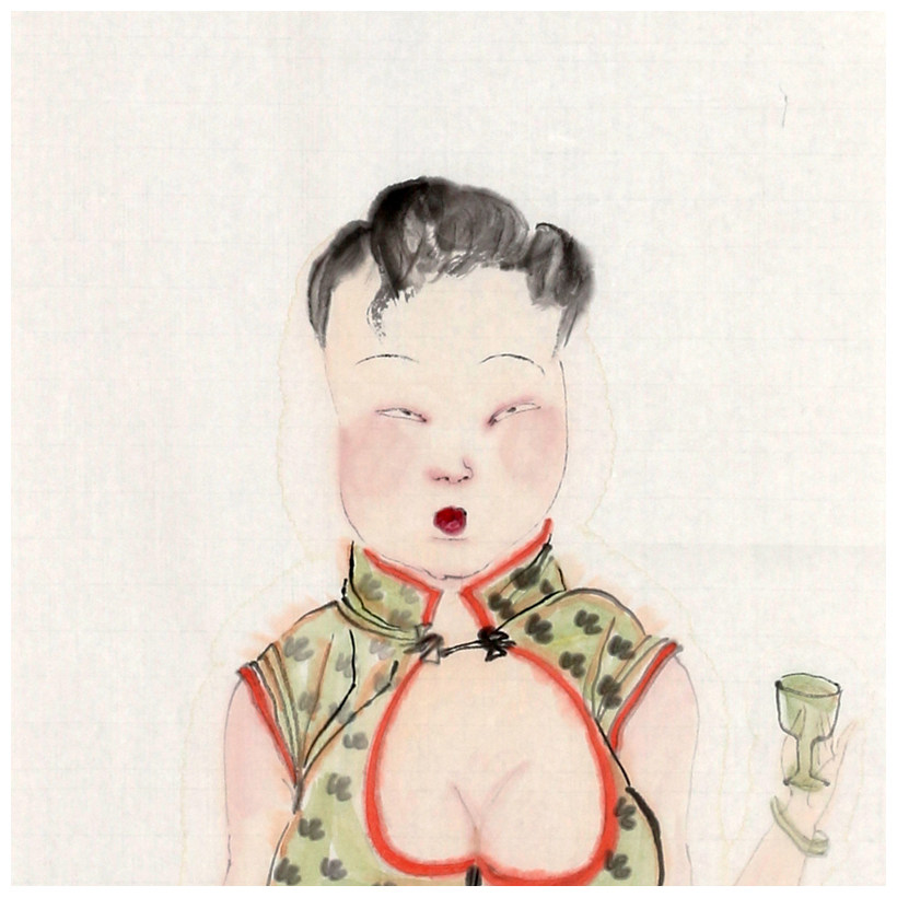 李津《满堂春》天津美术学院中国画系副教授