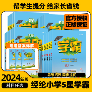 2024版小学学霸一二三年级四五六上下册语文数学英语人教版北师江苏教版默写口算计算小达人提优大试卷课时作业本同步训练习册