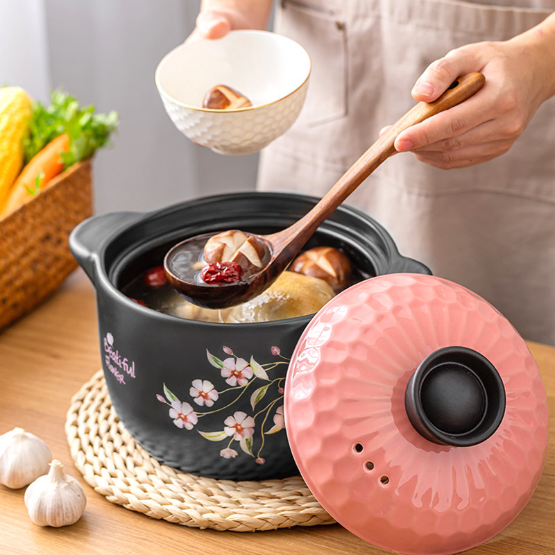 砂锅炖锅家用耐高温养生煲汤锅陶瓷小沙锅瓦罐汤煲粥明火燃气汤锅
