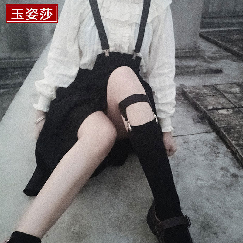 小腿环暗黑日系jk袜扣朋克吊带袜夹腿圈袜子防掉固定扣女绑腿饰品