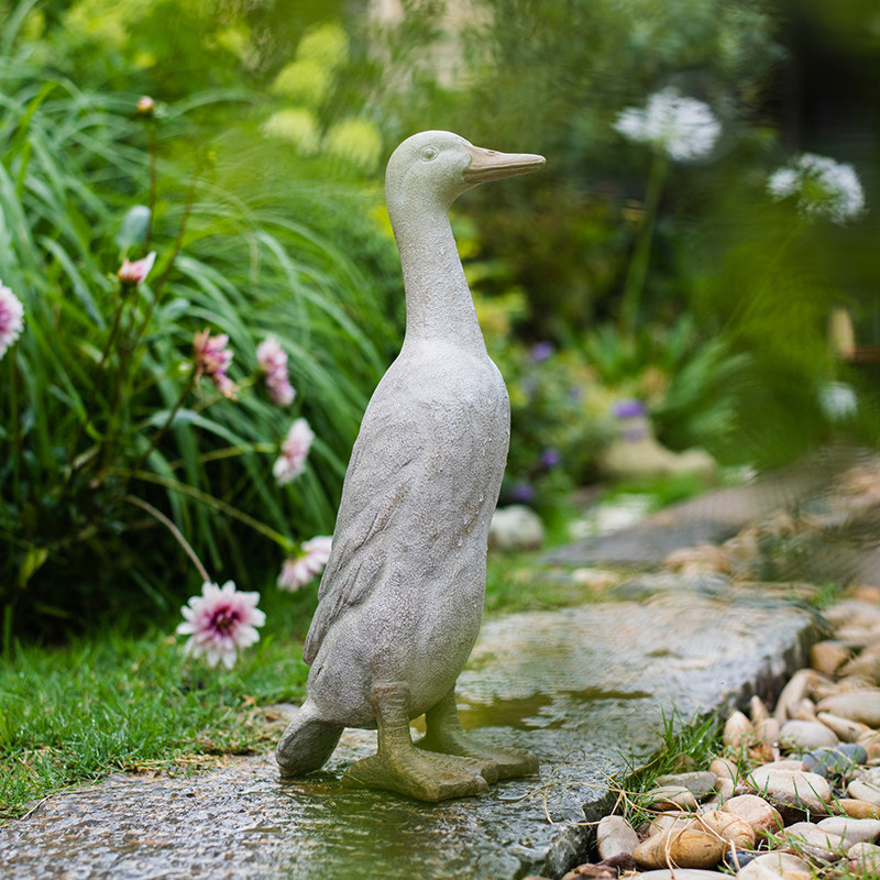 掬涵 鸭子装饰摆件落地杂货艺术户外别墅庭院园林景观动物雕塑