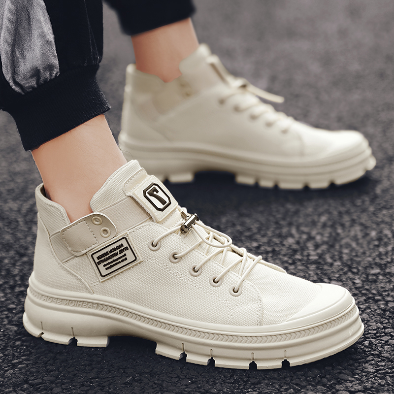 winter Trend Men's Shoes Versatile leisure time Riding boots man Help Plush keep warm Cotton-padded shoes canvas work clothes Bootsin the Men's Shoes, Boots category - from Buy2taobao.com to provide professional Taobao agent buy service
