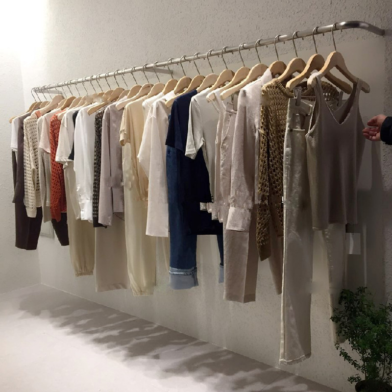 简约服装店衣架展示架上墙壁挂式挂衣架女装货架童装店铺衣服架子