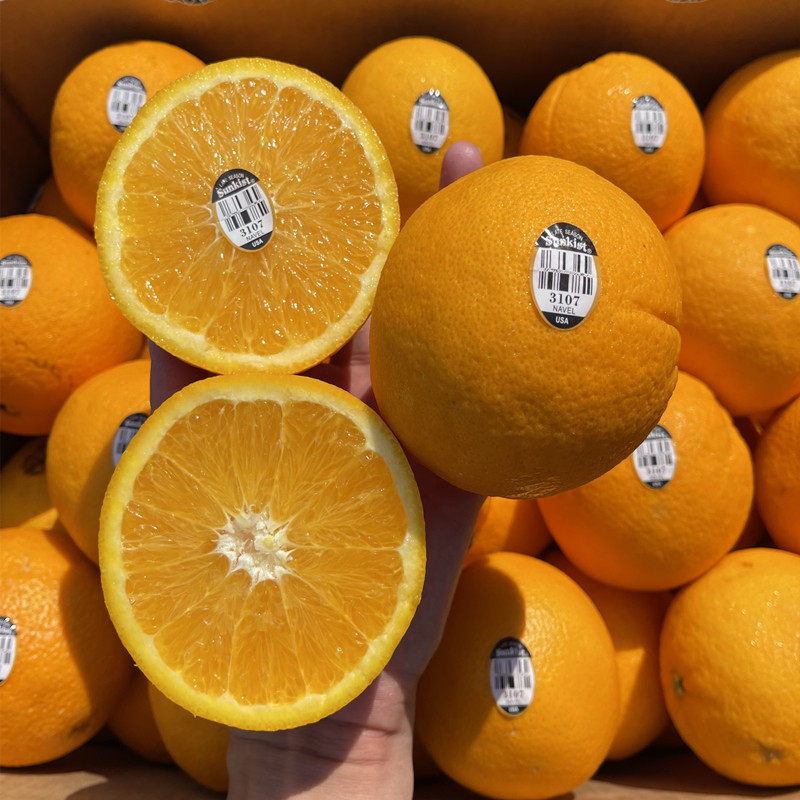 新货包邮美国新奇士蓝标3107脐橙新鲜甜橙子水分多包邮农产品当季