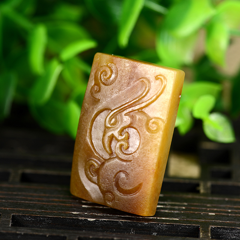 【镇平玉雕】和田玉籽料 仿古件玉牌 18g