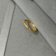 2022年新款磨砂古法圆形素圈金戒指女钛钢18K包金不掉色沙金指环