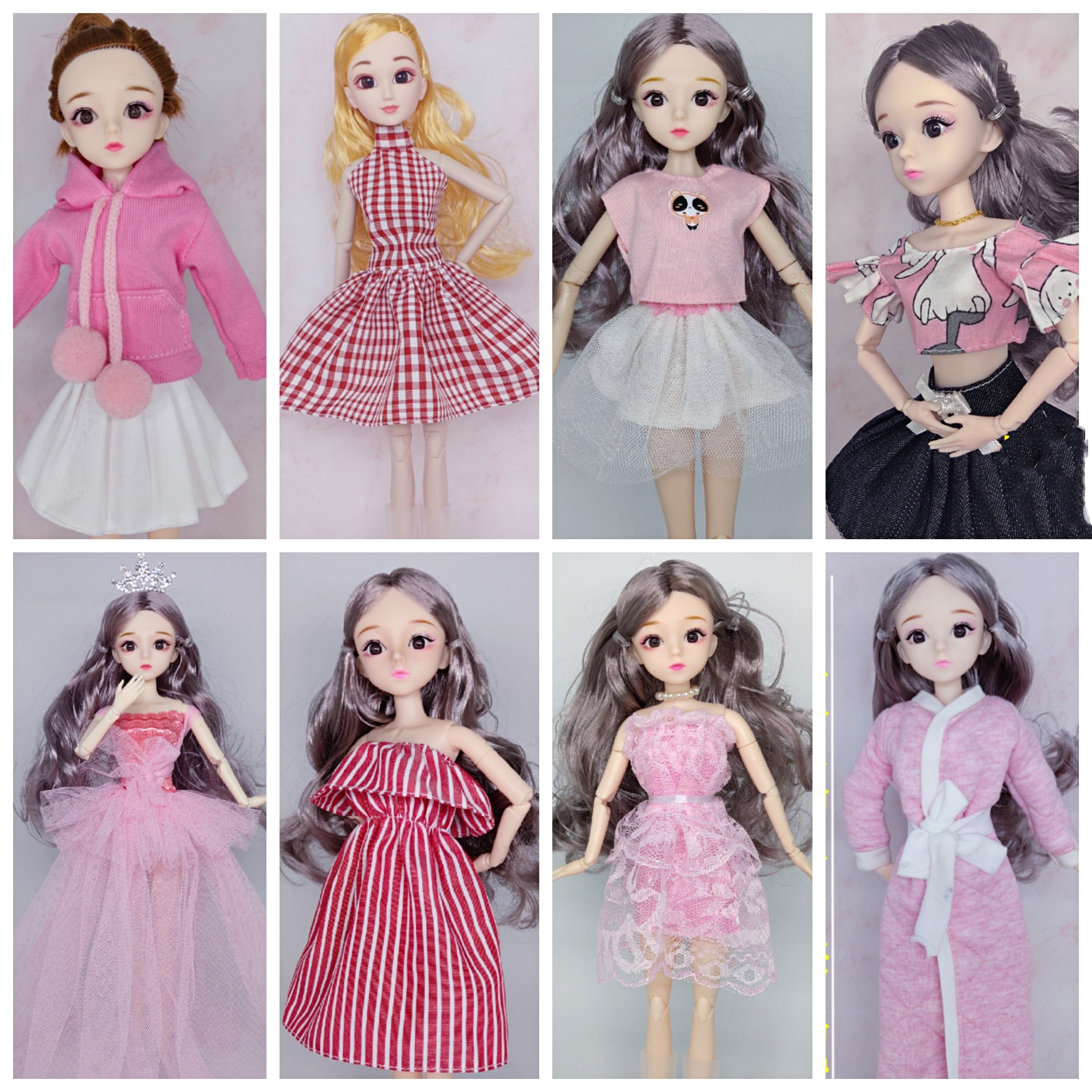 30厘米六分奥智帆娃娃衣服套装超模裙子时装可儿丽佳小布obfr