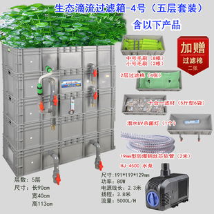 沼泽过滤盒水培植物鱼缸鱼池过滤箱上滤滴滤水族箱蓄水过滤周转箱