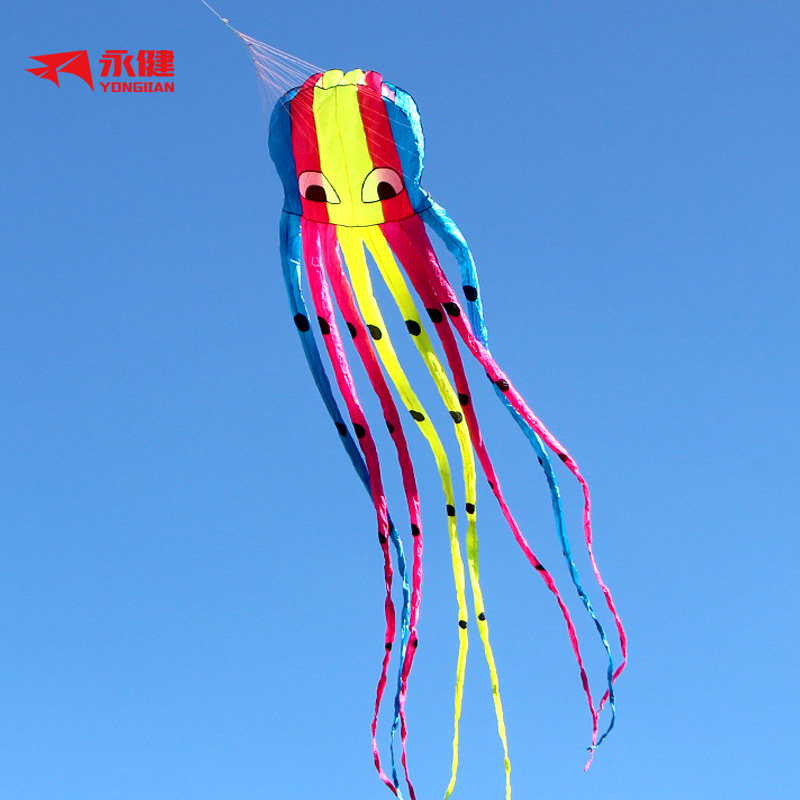 潍坊永健风筝8米筒尾章鱼大型成人高档抗风巨型超大软体风筝易飞
