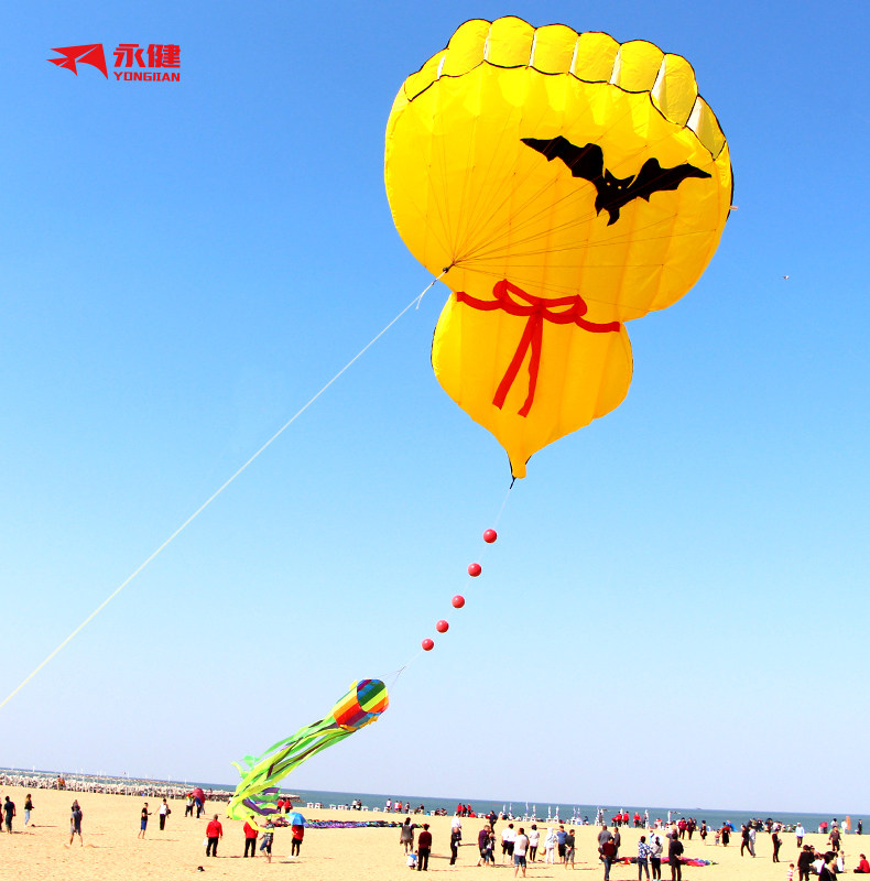 永健潍坊软体风筝大型高档成人福禄高升葫芦风筝全套线轮好飞便携