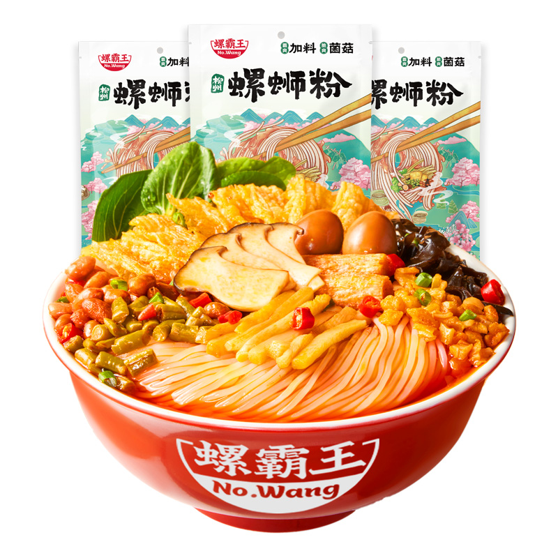 螺霸王螺蛳粉加料菌菇400g*3袋