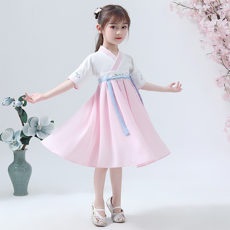 汉服女童古装夏装小女孩齐胸襦裙刺绣连衣裙儿童中国风演出服薄款|msdalam kategori Kanak-kanak/Bayi/Keluarga dipasang, Kanak-kanak cheongsam/pakaian/pakaian kebangsaan, 汉服 - dari Buy2taobao.com untuk memberikan perkhidmatan ejen Taobao profesional membeli