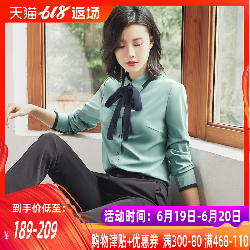 加绒雪纺衬衫女长袖2019春装新款蝴蝶结上衣大码冬季保暖打底衬衣|msdalam kategori Butik wanita / wanita, shirt - dari Buy2taobao.com untuk memberikan perkhidmatan ejen Taobao profesional membeli