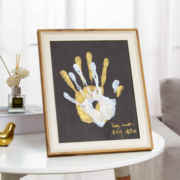 diy couple handprint photo frame souvenir color Valentine's Day gift commemorative handprint hand mold palm print picture frame
