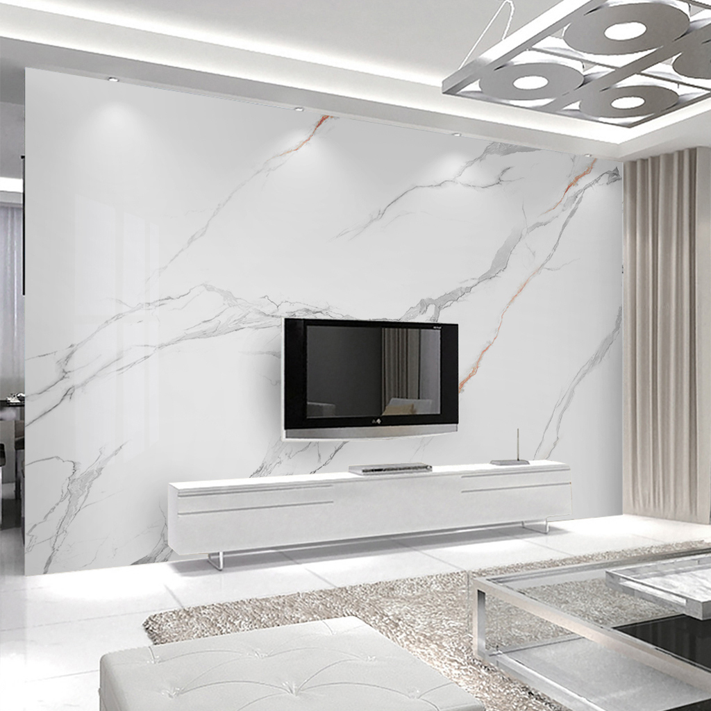 竹木纤维集成墙板电视机背景墙轻奢仿大理石纹客厅卧室护墙板装饰