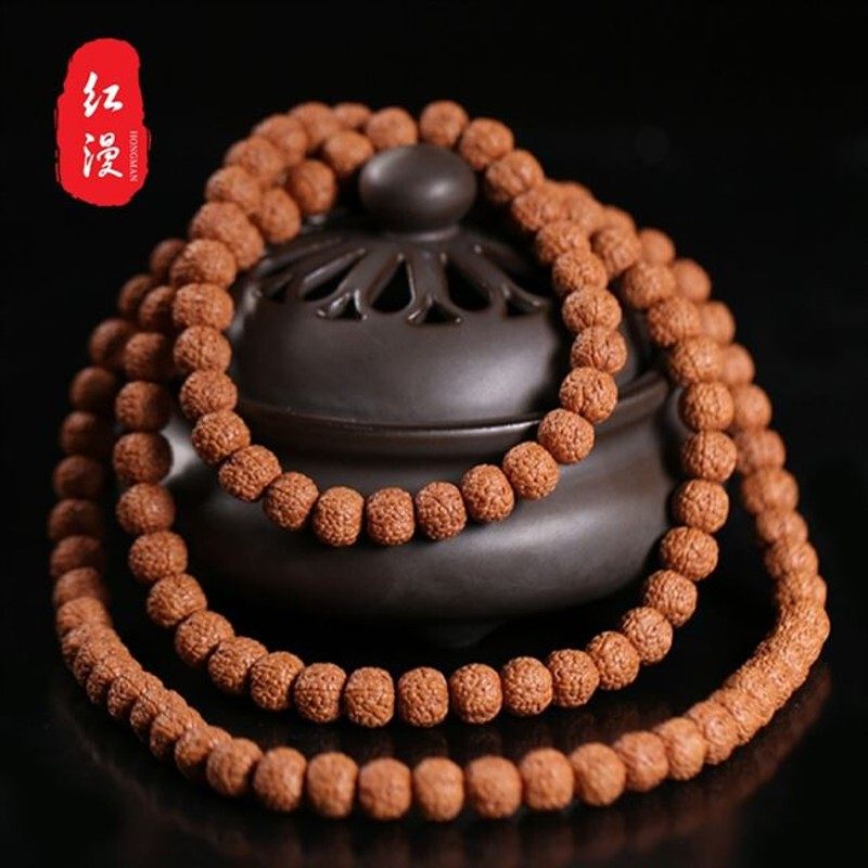 高端刚金提手串108颗送配饰金刚菩提子原籽菩菩w钢提文玩奢华