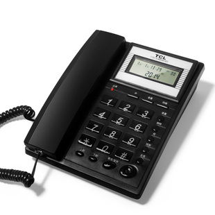 TCL37电话机来电显示免电池酒店办公家用固定老人电话座机免提