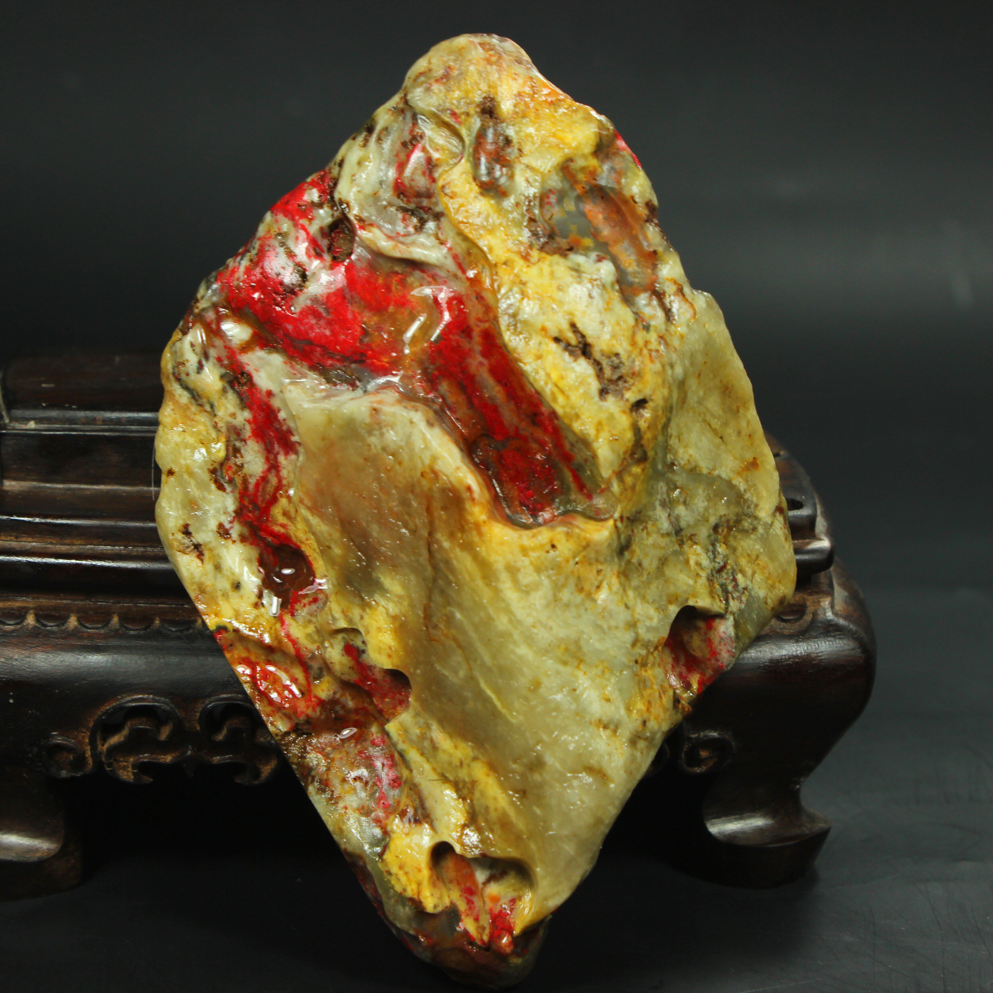 精品昌化白田鸡血石原石 品种稀少 适合收藏