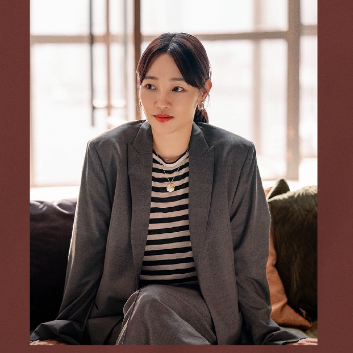 欧洲我们的婚姻白百何沈彗星同款灰色西装外套女套装oversize潮女