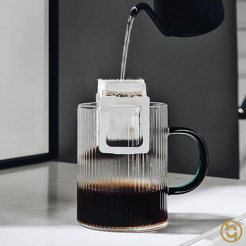 日式高级咖啡杯玻璃挂耳咖啡专用杯子ins风手冲拿铁x冷萃杯萃取杯