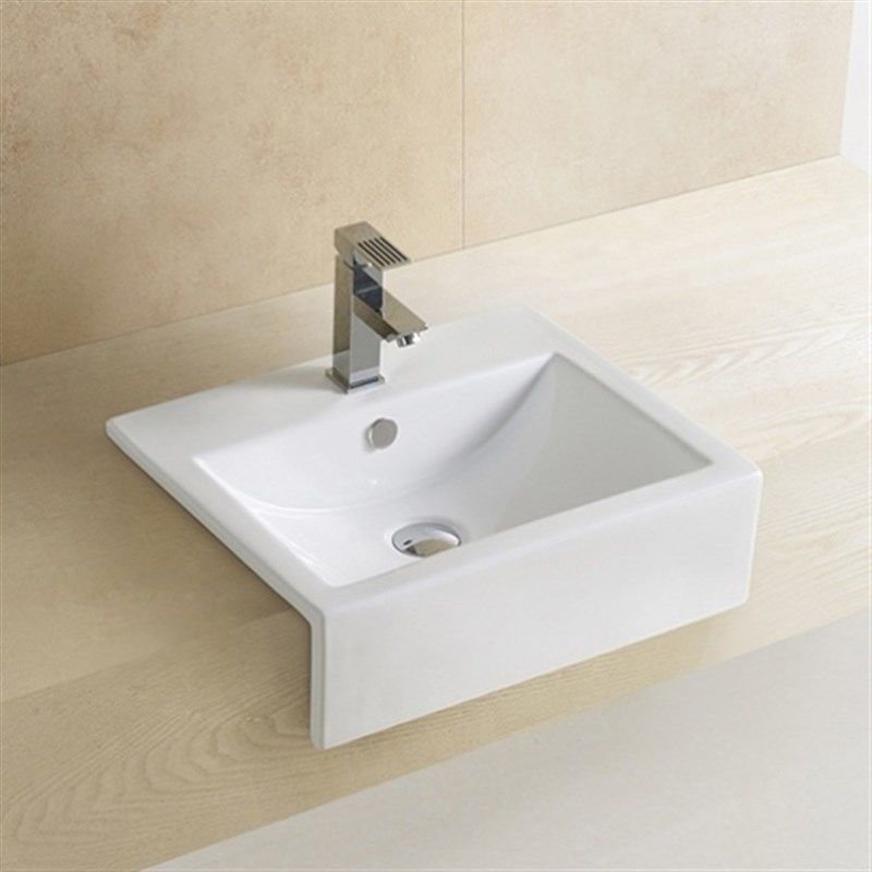 高端半洗手洗方形台中盆t盆嵌入式洗脸盆卫生间洗漱池盆面盆奢华