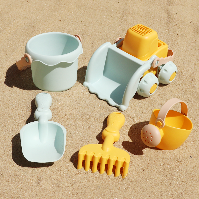 儿童沙滩小车挖沙铲子玩沙子桶工具男孩女孩宝宝拖车沙滩玩具套装