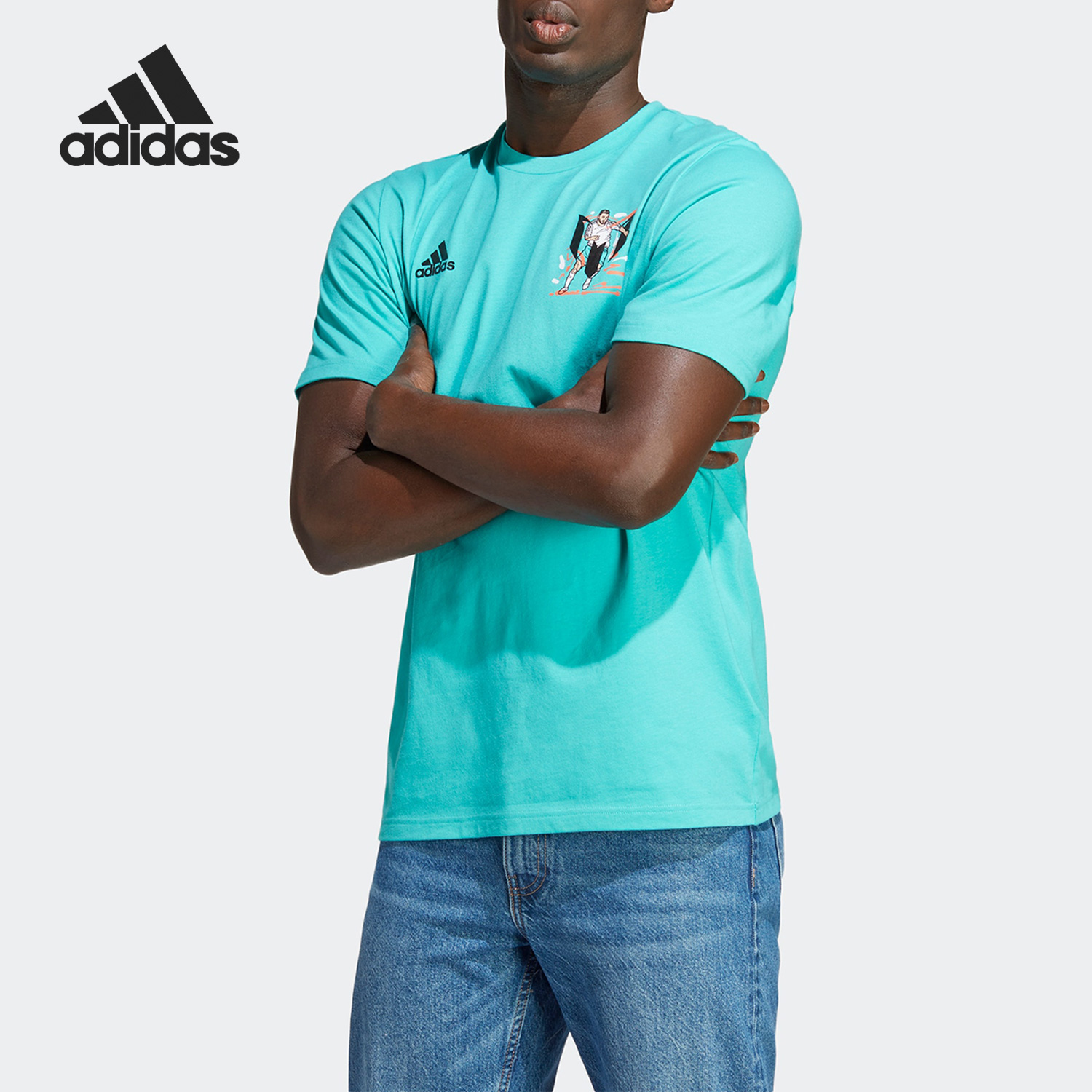 Adidas/阿迪达斯M MESSI G T梅西足球男子运动短袖HY8704