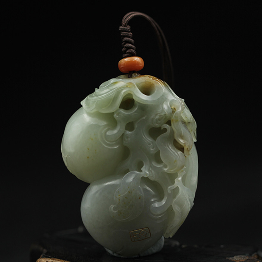 11省级玉雕大师胡锡涛新疆和田玉籽料 福禄寿把件 125.09g hxt-05