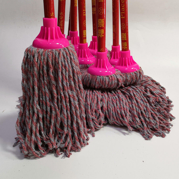 加厚全棉线圆头拧水拖把老式吸水拖地拖墩普通家用酒店物业布地拖