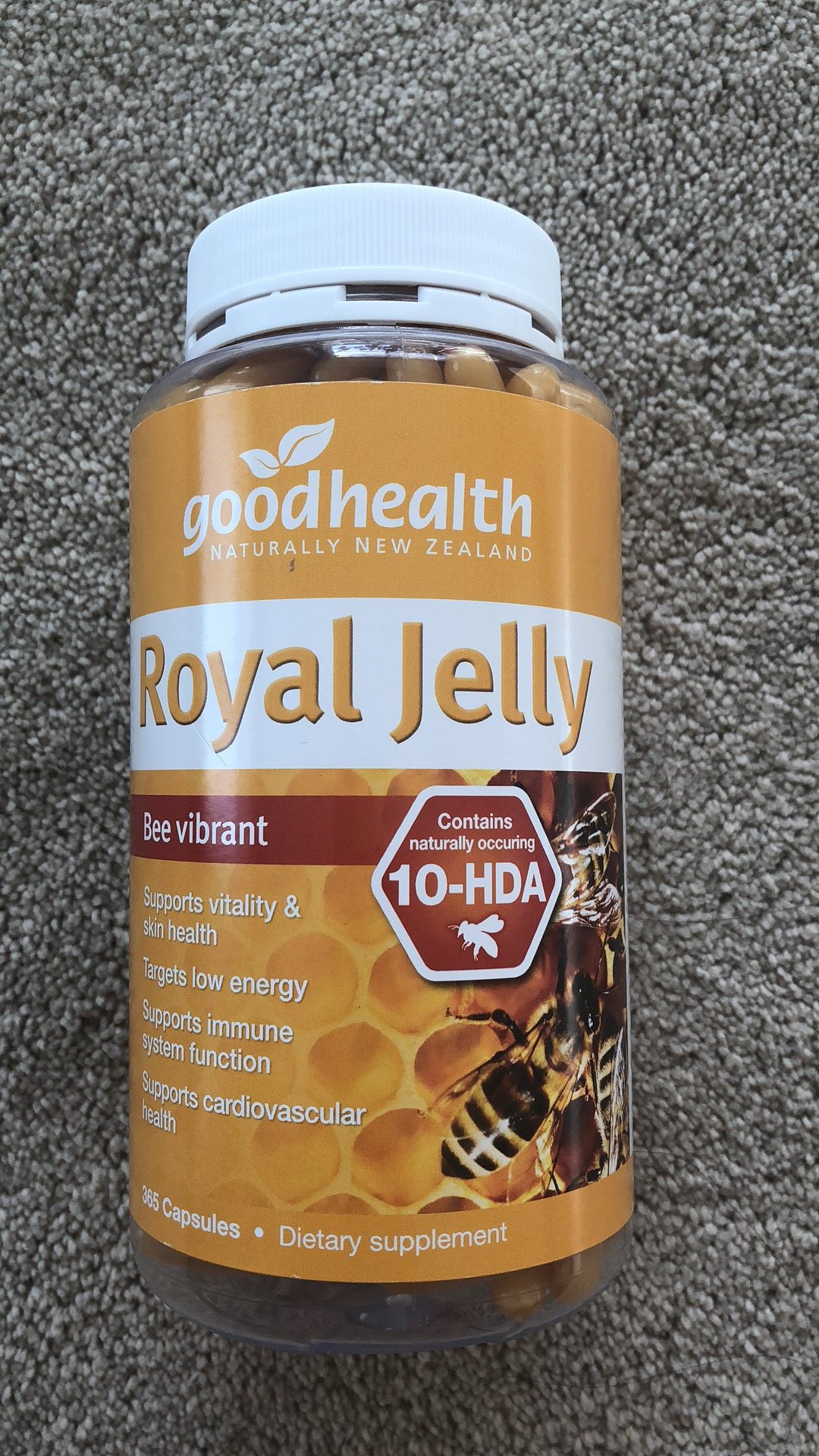 一瓶包新西兰直邮goodhealth好健康蜂王浆胶囊365粒