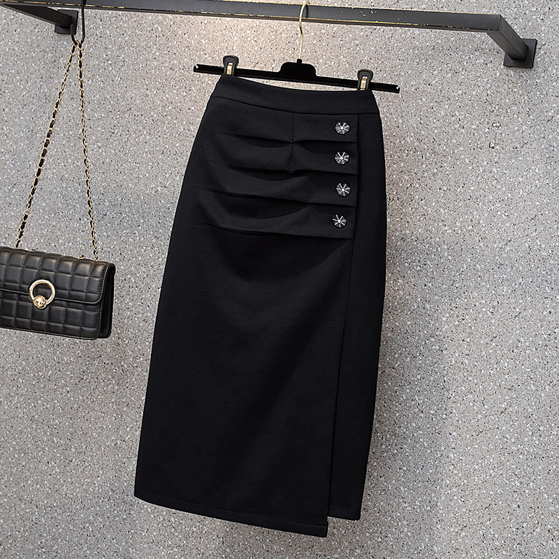 PF14902#大码春季新款不规则高腰中长款长裙胖妹妹遮胯显瘦半身裙夏装