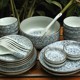 和风四季日式釉下彩陶瓷餐具复古38头饭碗面碗碗盘碟套装家用送礼