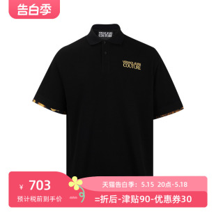 Versace/范思哲男经典logo刺绣全棉短袖polo衫男士XY推广