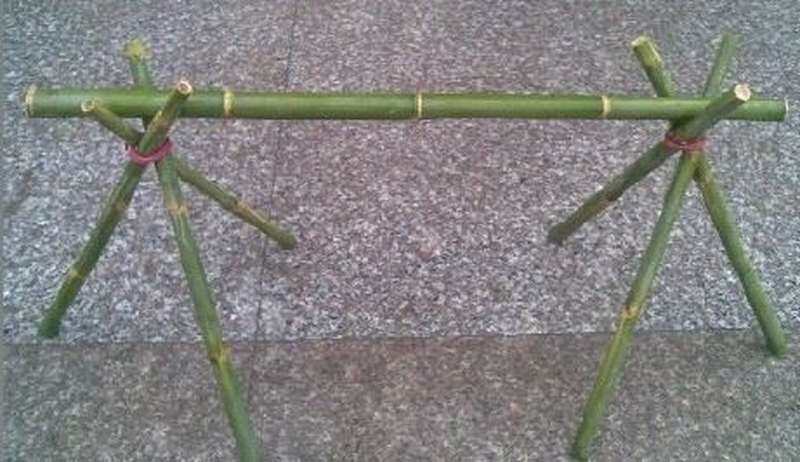 竹 晒衣架 晾衣杆 三角架 竹竹竿杆子叉叉