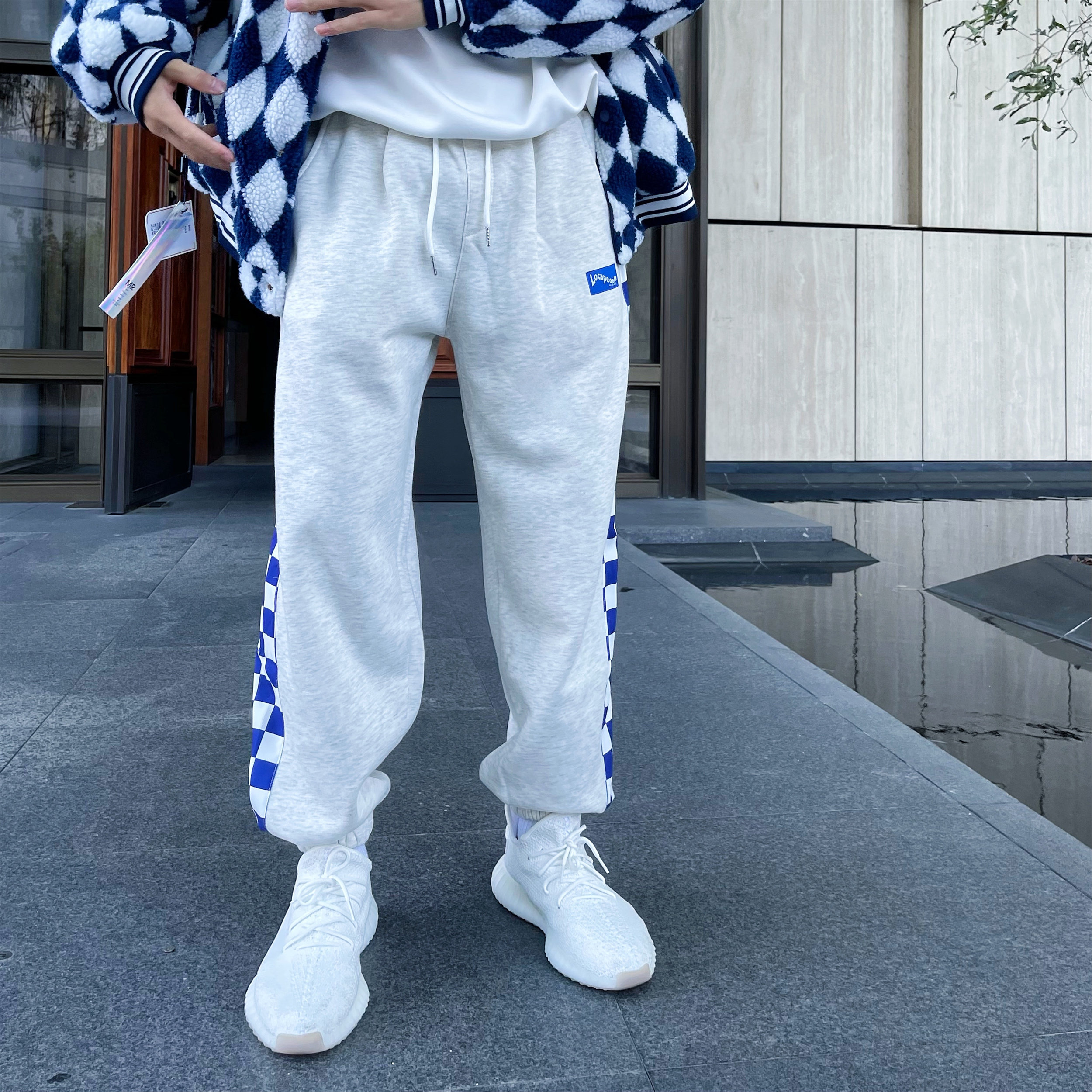 网红格子裤加绒