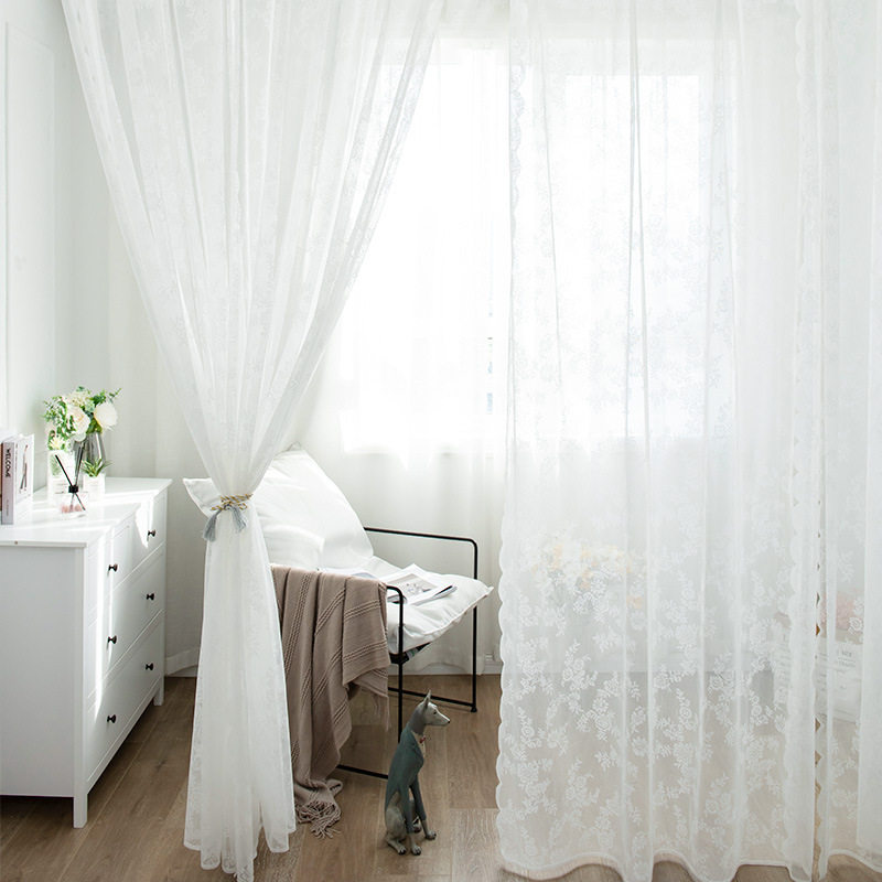 窗帘成品 飘窗 纱帘 短半 卧室