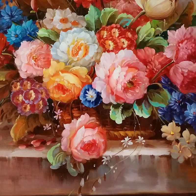 薛守宾 《花团锦簇》 布面油画