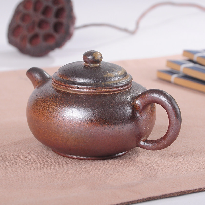 400年月记窑 民间工艺大师纯手工定制 柴烧茶壶 [落影]