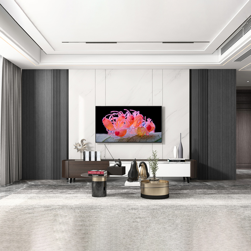 绿途实木格栅木饰面背景墙简约轻奢客厅电视沙发卧室护墙板石纹板