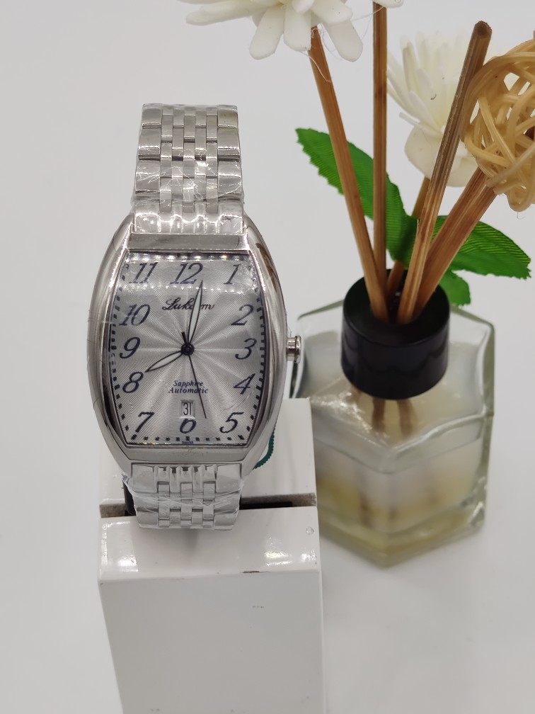 瑞士绿琴lukcom机械sw机芯男装酒桶型l980807m经典35mm×42mm腕表