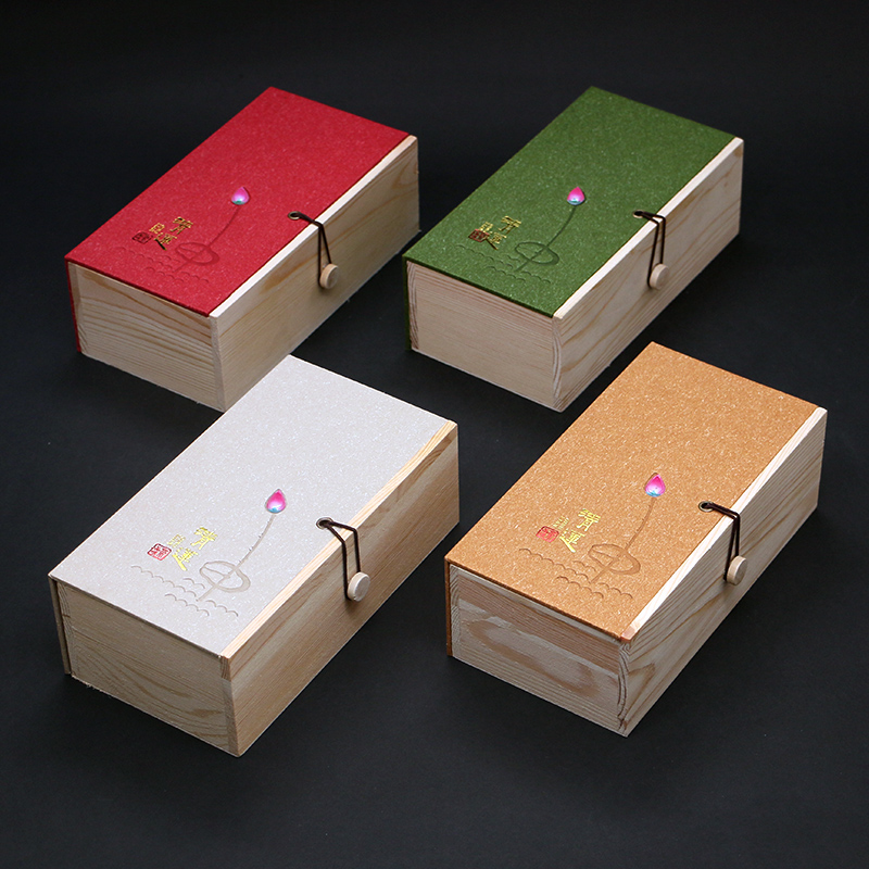 新款小号二两三两木制茶叶包装盒摆泡通用红茶绿茶礼品盒空盒定制