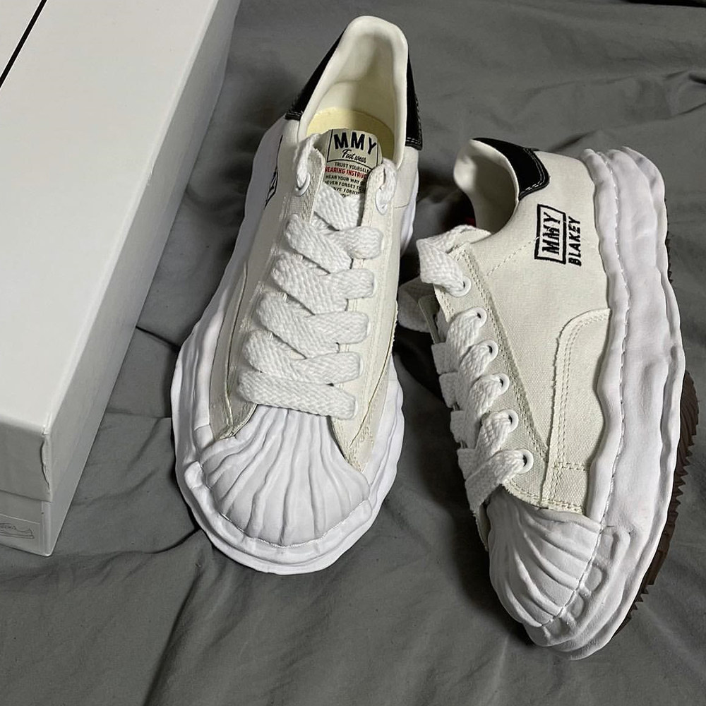 三原康裕贝壳头mmy溶解鞋女余文乐同款联名厚底板鞋男增高帆布鞋