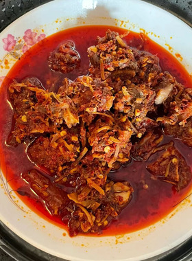 云南特产施甸腌辣骨头渣 骨头森 500g